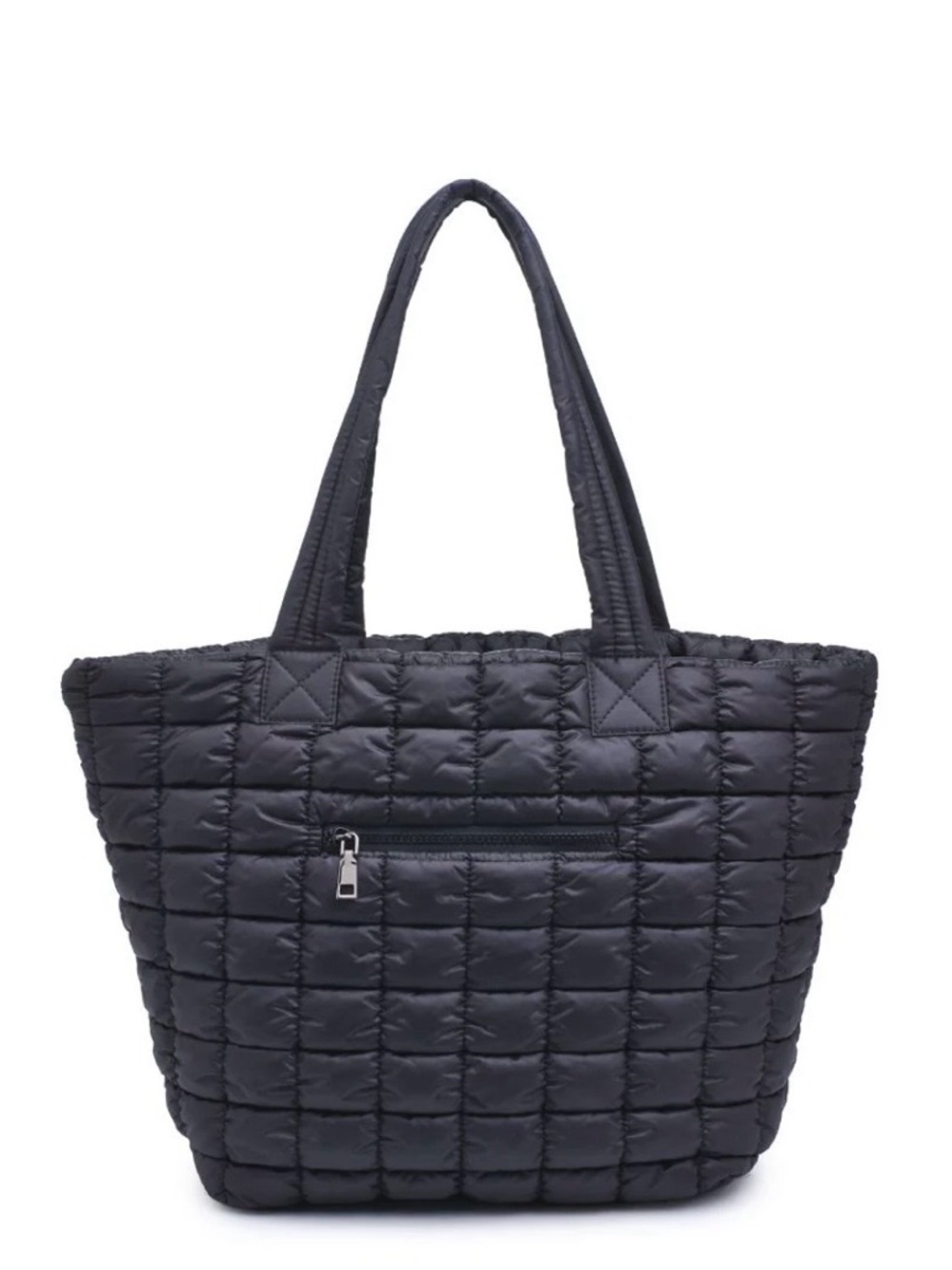 Urban Expressions Black Quilted Puffer Tote - Picture 2 of 11